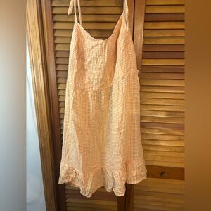 NWT old navy orange checkered tie dress plus size 3x